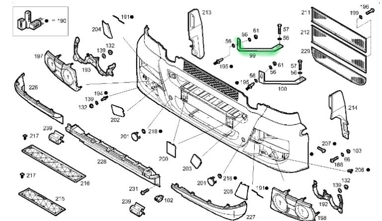 504022657 WSPORNIK ZDERZA IVECO STALIS PRAWY