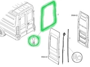 504084857 USZCZELKA RAMY DRZWI TYLNYCH IVECO