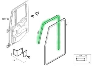 Uszczelka Drzwi Iveco Eurocargo 504109834 | Oryginał OE