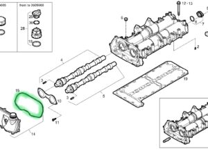 504386827 USZCZELKA DEKLA GÓRNEGO ROZRZĄDU IVECO DAILY 3.0