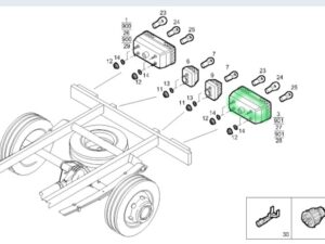 5801631438 LAMPA TYLNA D12 TRUCK LEWA