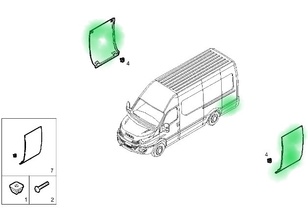 5801821755 LISTWA TYLNA BOCZNA PRAWA/LEWA IVECO DAILY