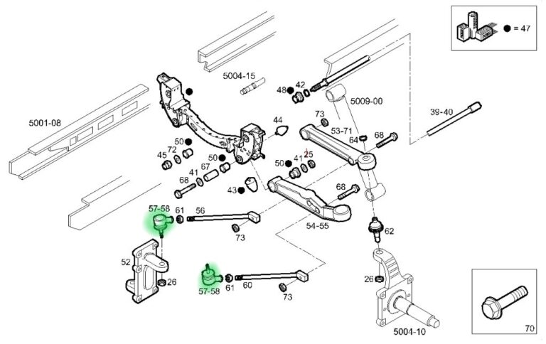 Końcówka drążka reakcyjnego Iveco Daily 500086679