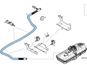 Schemat układu AdBlue Iveco Daily – przewód z podgrzewaczem OE 5801554239, pozycja 4
