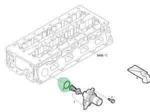 USZCZELKA OBUDOWY TERMOSTATU PŁYNU CHŁODZĄCEGO IVECO DAILY 2.3D LEMA LE123195