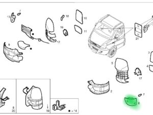 Kierunkowskaz lusterka lewego Iveco Daily 500043490